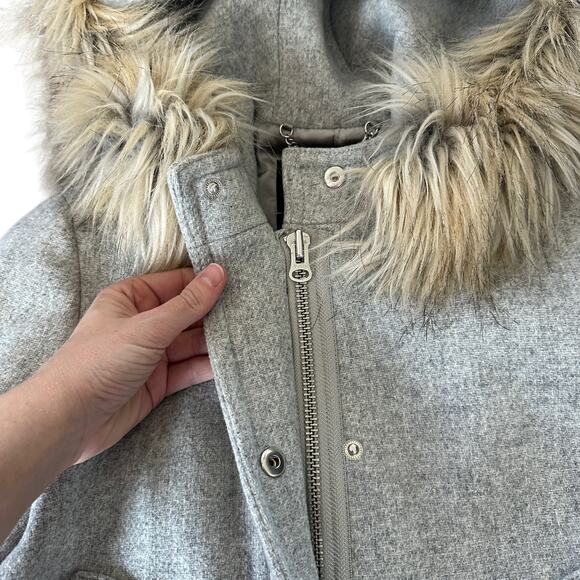 J. Crew Chateau Parka Italian Wool Stadium Cloth Grey - Picture 7 of 13